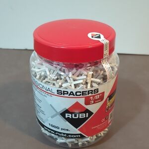 Rubi Professional Tile Spacers 1/8" 3mm Professional Leave In Spacers 1000 Pcs
